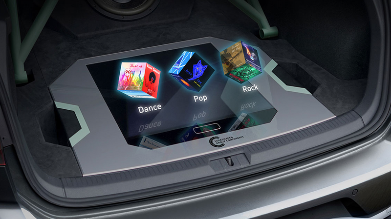 Illustration for article titled Volkswagen Delivers What We've All Been Wanting in a Concept Car: Holograms in the Trunk
